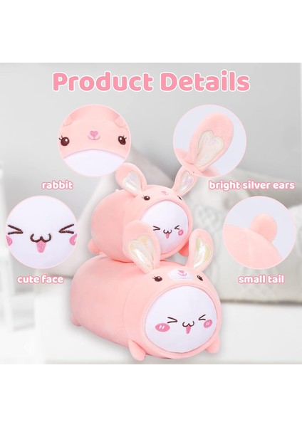 Brave Bull。sevimli Kedi Tavşan Peluş Yastık 20.32 cm Yavru Tavşan Dolması Hayvan Yumuşak Kawaii Kedi Peluş Oyuncak Tavşan Kostüm Oyuncak Çocuklar Hediye (Yurt Dışından) fırsatları