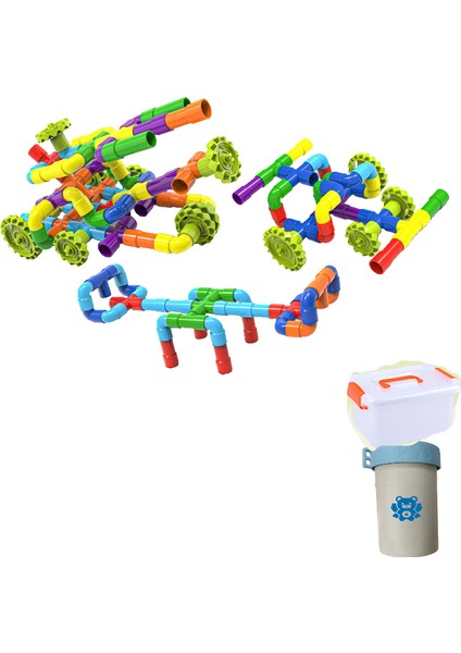 Brave Bullerken Eğitim Dıy Su Borusu Bulmaca Plastik Montajlı Yapı Taşı Oyuncakları (Yurt Dışından)
