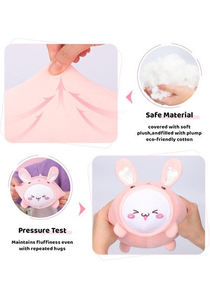Brave Bull。sevimli Kedi Tavşan Peluş Yastık 20.32 cm Yavru Tavşan Dolması Hayvan Yumuşak Kawaii Kedi Peluş Oyuncak Tavşan Kostüm Oyuncak Çocuklar Hediye (Yurt Dışından) modelleri