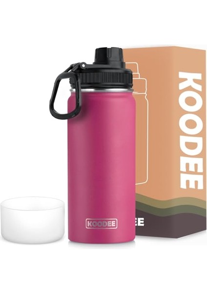 Çocuk Su Şişesi - 16 Oz Paslanmaz Çelik Çift Duvar Vakum Yalıtımlı Su Şişesi Yeniden Kullanılabilir Geniş Ağızlı Spor Şişesi, Sızdırmaz Borulu Kapaklı Bpa Içermez (Yurt Dışından)