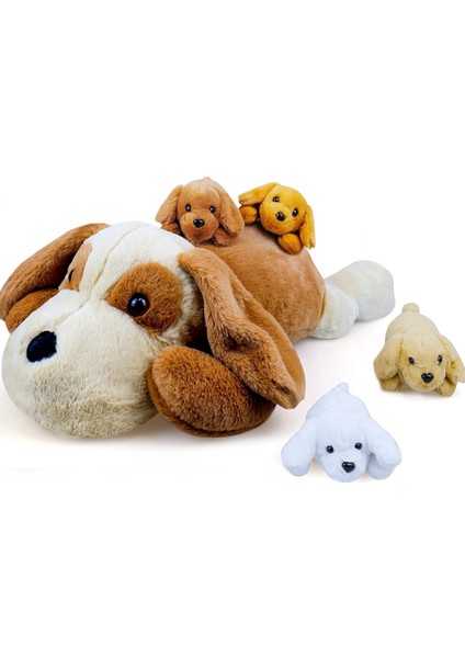 Brave Bull。yumuşak ve Sevimli Köpek Anne Doldurulmuş Hayvanlar 4 Sürpriz Bebek Hayvan Hediye Çocuklar Için Peluş Oyuncaklar, Erkek, Kız Doğum Günü, Noel, Şükran Günü Hediyeleri (Yurt Dışından)