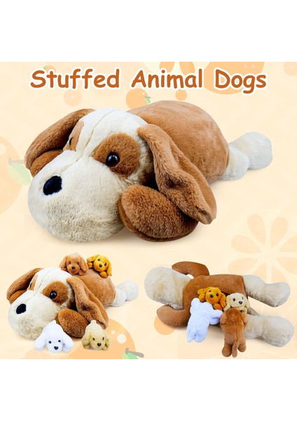 Brave Bull。yumuşak ve Sevimli Köpek Anne Doldurulmuş Hayvanlar 4 Sürpriz Bebek Hayvan Hediye Çocuklar Için Peluş Oyuncaklar, Erkek, Kız Doğum Günü, Noel, Şükran Günü Hediyeleri (Yurt Dışından) fiyatları