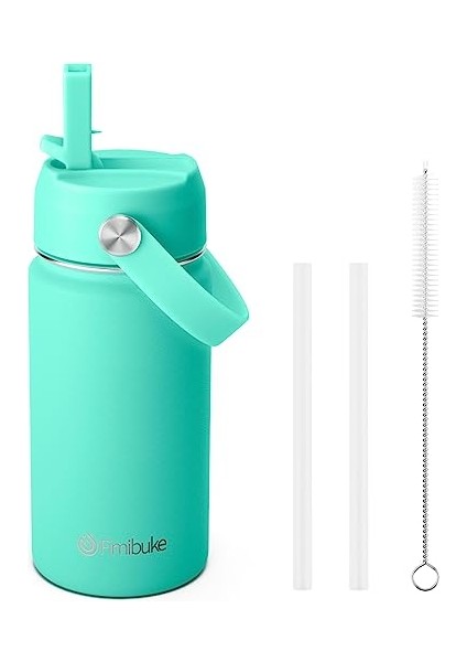 Çocuklar Yalıtımlı Su Şişesi 14 Oz Bpa Içermeyen Paslanmaz Çelik Çift Duvar Vakum Sızdırmazlık Öğrencileri Erkekler ve Kızlar Için Pipetli (1 Paket Mavi Dinozor) (Yurt Dışından)