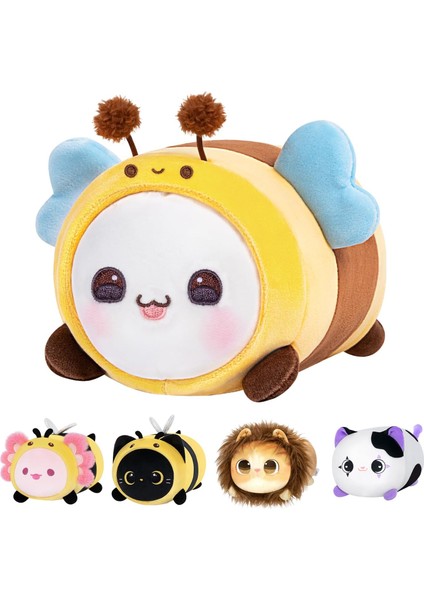 Brave Bull。12'li Paket Rastgele Mini Hayvan Peluş Oyuncak Seti (Her Biri 3 Inç), Çocuklar Için Doldurulmuş Hayvanlar (Yurt Dışından)