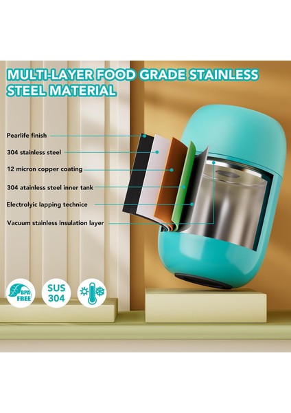 Gıda Termos Bardak Sıcak Yemek Için Çocuklar Termos Bardak Termos Çorba Termos Bardak Öğle Yemeği Konteyneri Çocuklar Öğle Yemeği Termos Kaşıklı Bardak 16 Oz (Yurt Dışından) modelleri