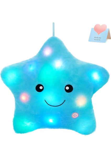 Brave Bull。13 Inç Yaratıcı Twinkle Yıldız Glow LED Gece Lambası Peluş Yastık Doldurulmuş Hayvan Oyuncak Doğum Günü Noel Sevgililer Günü Yürümeye Başlayan Kızlar Için Hediye (Pembe) (Yurt Dışından)