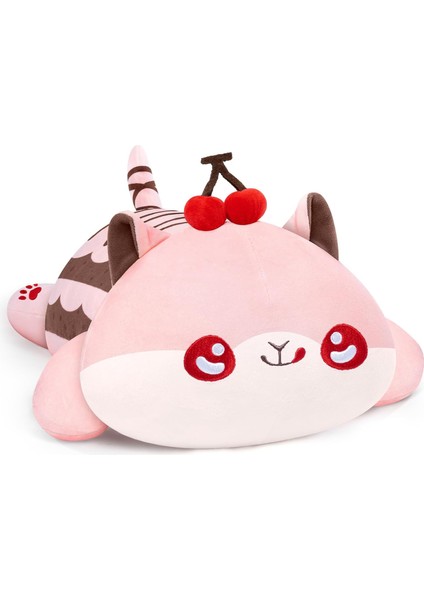 Brave Bull。sevimli Kedi Peluş Yastık, Kawaii Peluş Beyaz Kedi Doldurulmuş Oyuncak, Yumuşak Peluş Oyuncak, Çocuklar ve Kızlar Için Vücut Yastığı (Yurt Dışından)