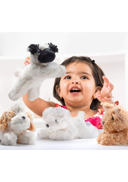 Brave Bull。peluş Yavru Köpek Seti 4 Sevimli Köpek Oyuncakları Erkek ve Kız Çocuklar Için Peluş Hayvanlar 6 Inç Küçük Peluş Oyuncaklar (Yurt Dışından) modelleri