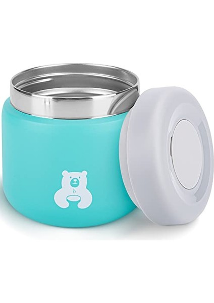 Oz Çocuk Paslanmaz Çelik Yalıtımlı Gıda Kavanoz Geniş Ağızlı Anti-Sızıntı Çorba Yalıtımlı Konteyner Seti Mavi Yeşil Denizkızı (Yurt Dışından)