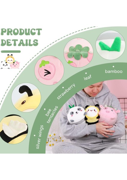 Brave Bull。 Inç Peluş Oyuncak Seti 3-Pack Doldurulmuş Hayvan Seti Sevimli Kedi Arı/panda/çilek Inek Peluş Süper Yumuşak Kawaii Peluş Oyuncak Kızlar Için (Yurt Dışından) modelleri