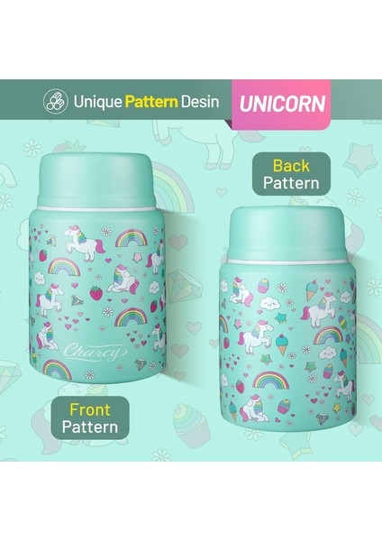 17 Oz Çocuklar Sıcak Yemek Termos Çorba Kavanozu, Sıcak ve Soğuk Yiyecekler Için Katlanır Kaşık Yalıtımlı Gıda Kavanozu - Green Horse (Yurt Dışından) fırsatları