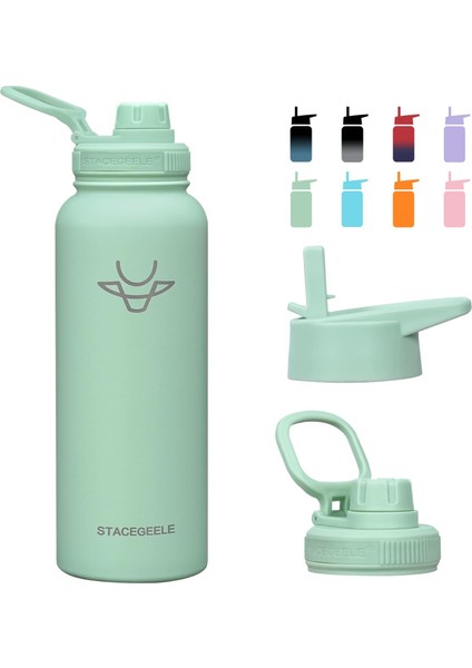 ，，çocuk Yalıtımlı Vakumlu Su Şişesi Hasır Kapaklı Paslanmaz Çelik Su Şişesi Erkekler ve Kızlar Için Sızdırmaz Hafif Çevre Dostu (550ML) (Yurt Dışından)