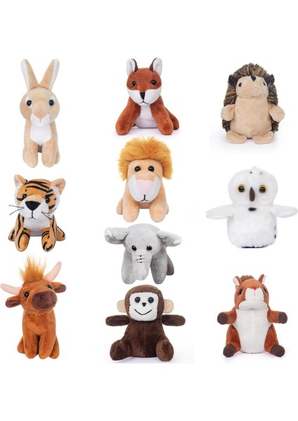 Brave Bull。5" Orman Hayvanı Peluş Set - Çocuklar ve Bebekler Için Panda, Fil, Zürafa ve Kaplan Seti (4'lü Paket) (Yurt Dışından)