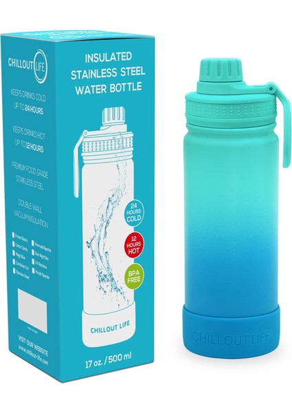 17 Oz Çocuklar Yalıtımlı Su Şişesi, Sızdırmaz Borulu Kapak ve Kızlar ve Erkekler Için Sevimli Su Geçirmez Etiket Paslanmaz Çelik Termos Metal Su Şişesi (Yurt Dışından) fiyatları