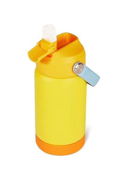 ， 12 Oz Sızdırmaz Çocuklar Su Şişesi Samanlı Yalıtımlı Paslanmaz Çelik Vakumlu Şişe Okul Için Bpa Ücretsiz Yeşil (Yurt Dışından)