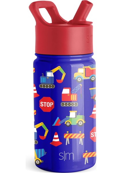 ， Hasır Kapaklı Çocuk Su Şişesi | Yeni Yürümeye Başlayan Çocuklar ve Erkek Çocuklar Için Yalıtımlı Paslanmaz Çelik Yeniden Kullanılabilir Bardak | (Yurt Dışından)