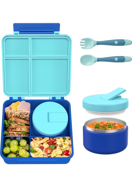 Öğle Yemeği Kutusu 8 Oz Çorba Yalıtımlı Sızdırmaz Öğle Yemeği Kutusu, 4 Bölmeli Yalıtımlı Yiyecek Kavanozu ve Okul Için Yalıtımlı Öğle Yemeği Kutusu (Yurt Dışından)