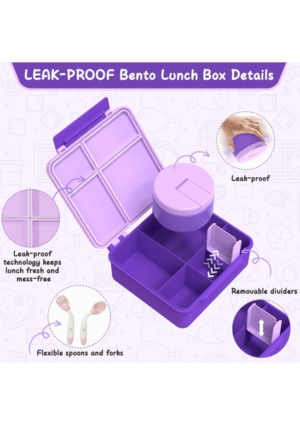 Öğle Yemeği Kutusu 8 Oz Çorba Yalıtımlı Sızdırmaz Öğle Yemeği Kutusu, 4 Bölmeli Yalıtımlı Yiyecek Kavanozu ve Okul Için Yalıtımlı Öğle Yemeği Kutusu (Yurt Dışından) fırsatları