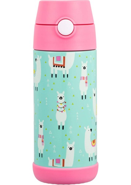Çocuk Su Şişesi Yalıtımlı Paslanmaz Çelik Pipetli Termos (Kız/erkek) – Lama 12 Oz. (Yurt Dışından) modelleri