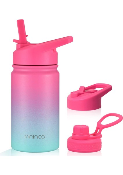 ，，yalıtımlı Çocuk Su Şişesi 12 Oz Paslanmaz Çelik Su Şişesi Çocuklar Için Saman Kapaklı Kızlar, Erkekler Için (Punch/yeşil) (Yurt Dışından) fiyatları