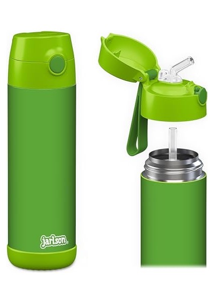 ， Çocuk Paslanmaz Çelik Hasır Su Şişesi 350ML – Bpa Free – Sızdırmaz – Okul ve Kreşler Için Yalıtımlı Su Şişesi (Yurt Dışından)