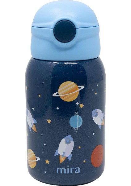 ，，15 Oz Çocuklar Paslanmaz Çelik Su Şişesi Termos Tek Dokunuşla Pipet Kapağını Soğuk Tutuyor Planet (Yurt Dışından) modelleri