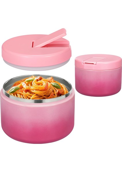 Toka Kapaklı 12OZ Yalıtımlı Gıda Kavanoz Geniş Ağızlı Çorba Sıcak Yemek Için Yalıtımlı Kavanoz Çocuk Sızdırmaz Paslanmaz Çelik Öğle Yemeği Kabı 1 Paket (Degrade Pembe) (Yurt Dışından) fiyatları