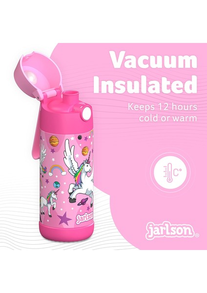 Çocuk Su Şişesi Yalıtımlı Paslanmaz Çelik Su Şişesi Bpa Içermez Sızdırmaz Okullar ve Anaokulları Için Bardak Kapaklı Çocuk Şişesi (350ML) (Yurt Dışından) modelleri