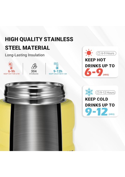 17 Oz Çocuklar Için Sıcak Yemek Kavanozu - Katlanır Kaşıklı Çorba Kavanozu - Sıcak ve Soğuk Yemek Kavanozu - Sarı Futbol (Yurt Dışından) modelleri