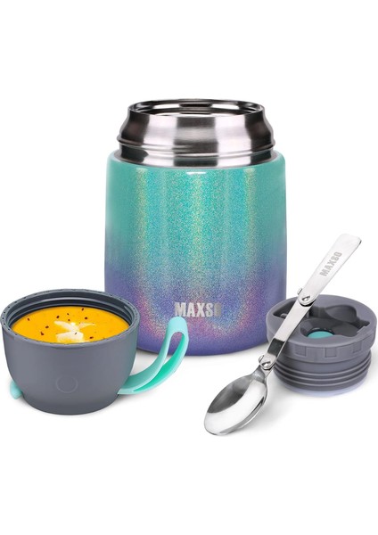 Yetişkinler ve Çocuklar Için Sıcak ve Soğuk Yiyeceklere Uygun, 17 Oz Vakum Yalıtımlı Çelik Kaşıklı Öğle Yemeği Kutusu Öğle Yemeği Kutusu Sızdırmaz Yalıtımlı Gıda Kavanozu (Yurt Dışından) fiyatları