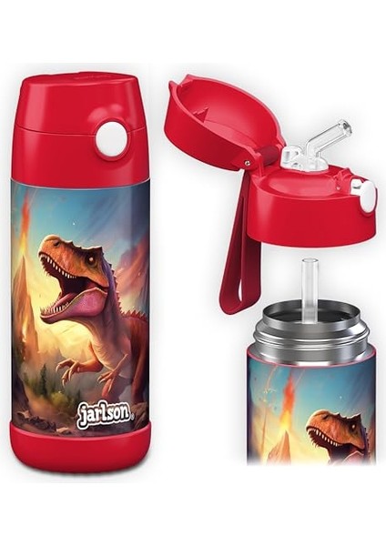 ， Çocuk Paslanmaz Çelik Hasır Su Şişesi 350ML – Bpa Free – Sızdırmaz – Okul ve Kreşler Için Yalıtımlı Su Şişesi (Yurt Dışından)