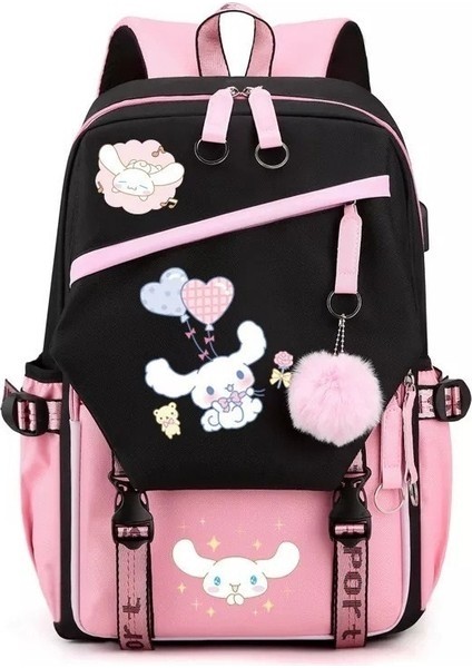 Kuromi Melody Çevre Birimi Büyük Kapasiteli Okul Sırt Çantası (Yurt Dışından)