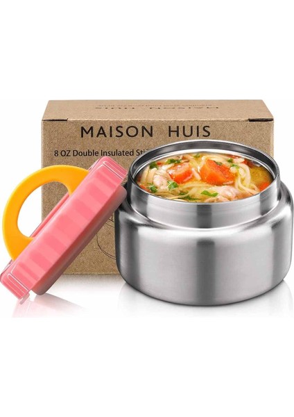 ， Oz Çorba Yalıtımlı Geniş Ağızlı Vakum Yalıtımlı Sıcak ve Soğuk Yiyecekler Için Kavanoz Sızdırmaz Paslanmaz Çelik Okul Gezileri Için Çocuk Öğle Yemeği Kabı (Pembe) (Yurt Dışından)