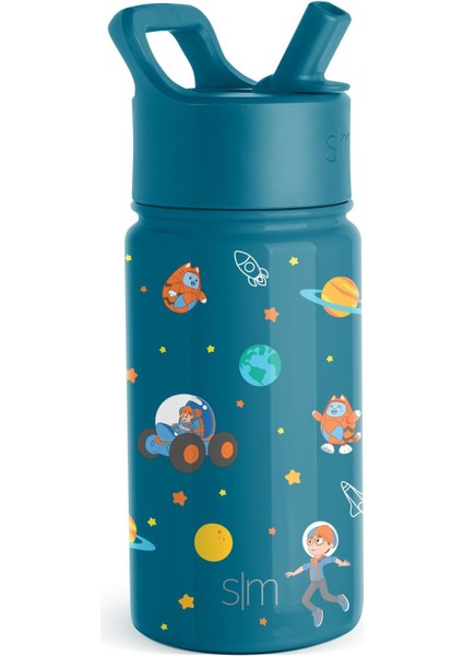 ， Hasır Kapaklı Çocuk Su Şişesi | Yeni Yürümeye Başlayan Çocuklar ve Erkek Çocuklar Için Yalıtımlı Paslanmaz Çelik Yeniden Kullanılabilir Bardak | (Yurt Dışından)