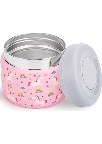 Oz Çocuk Paslanmaz Çelik Yalıtımlı Gıda Kavanoz Geniş Ağızlı Anti-Sızıntı Çorba Yalıtımlı Konteyner Seti Mavi Yeşil Denizkızı (Yurt Dışından)