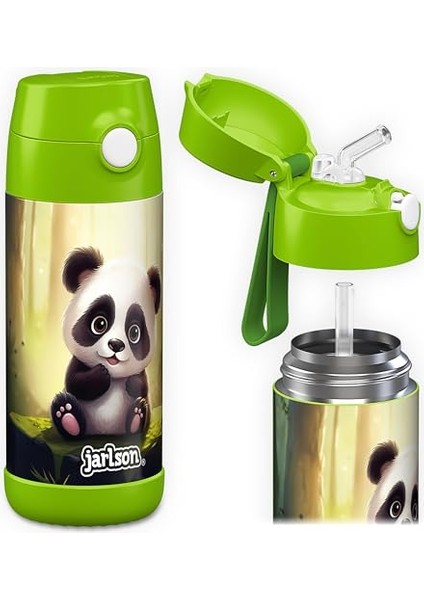 ， Çocuk Paslanmaz Çelik Hasır Su Şişesi 350ML – Bpa Free – Sızdırmaz – Okul ve Kreşler Için Yalıtımlı Su Şişesi (Yurt Dışından)