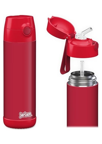 ， Çocuk Paslanmaz Çelik Hasır Su Şişesi 350ML – Bpa Free – Sızdırmaz – Okul ve Kreşler Için Yalıtımlı Su Şişesi (Yurt Dışından)