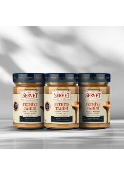 Bercekız Servet Şekerleme Çifte Kavrulmuş Taze Fethiye Tahini - 300 gr 3'lü Paket