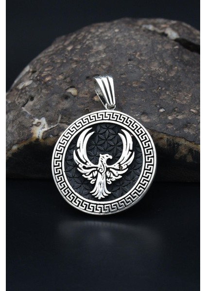 Gümüş Grek Desenli Kolye Ucu Anka Kuşu Figürlü 925 Ayar Gümüş 901212 fiyatları