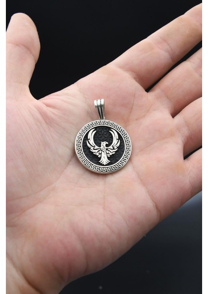 Gümüş Grek Desenli Kolye Ucu Anka Kuşu Figürlü 925 Ayar Gümüş 901212 fırsatları