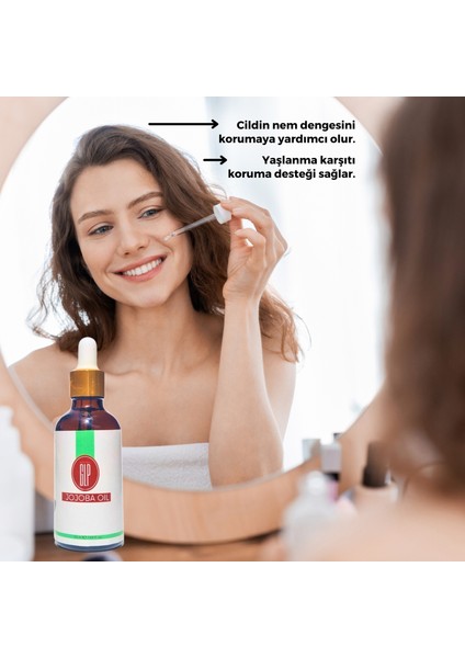 %100 Doğal ve Soğuk Sıkım Jojoba Yağı 50 ml