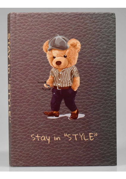 Teddy Bear Kalın Kapak Çizgili Defter