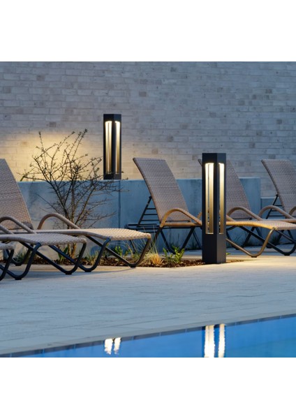 Luma Alüminyum Bahçe Yürüyüş Yolu Aydınlatma Bollard 60 cm fırsatları
