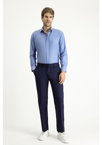 Slim Fit Dar Kesim Yünlü Klasik Kumaş Pantolon fiyatları