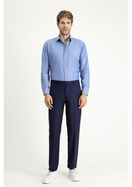 Slim Fit Dar Kesim Yünlü Klasik Kumaş Pantolon modelleri