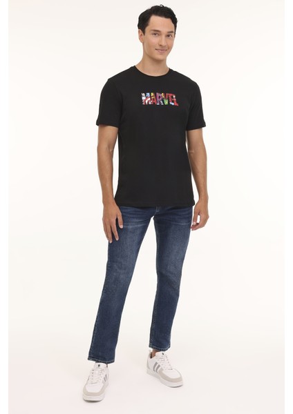 ml Marvel 11LSN1014 4fx Siyah Erkek Kısa Kol T-Shirt modelleri