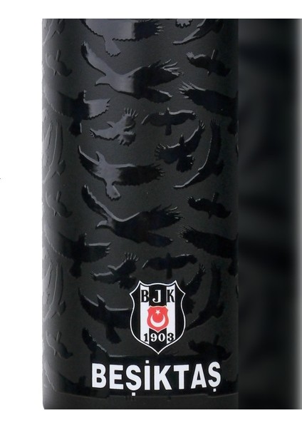 Beşiktaş Çelik Termos Bardaklı Kapak Siyah 650