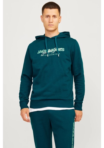 Jjalvis Pamuklu Relaxed Fit Kapüşonlu Yaka Sweat Erkek Sweat 12256848.