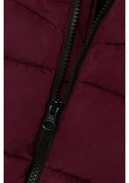 Puffer Jacket Bordo Erkek Çocuk Mont