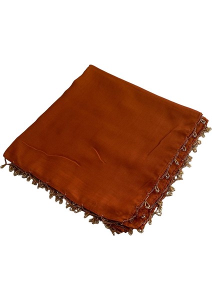 Boncuklu El Oyalı Eşarp Yazma